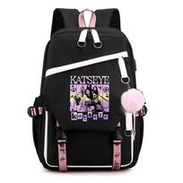 KATSEYE Idol Group Merch Backpack Large Capacity Lightweight Student School Bag Trendy Outdoor Travel Daypack 60627