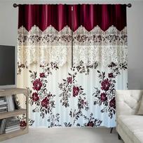 3D gėlių rašto užuolaidos   Kalėdinės dekoracijos   miegamojo ir svetainės dekoravimas   namų dekoravimas   kambario dekoravimas 100*130 Grommet Top 1pcs white