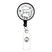 JWORG Retractable Badge Reel ID Card Holder Work Clip Staff Tag Display Jehovah Witnesses Please Visit gray