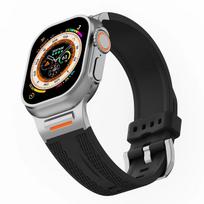 Silicone Strap for Apple Watch Band Ultra 3/2 49mm 46 42 45mm 44mm Sport Band for Iwatch Series11 10 9 8 7 6 SE 5 4 3 Bracelet for Series11 10 46mm gray