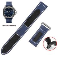 Nailono drobės laikrodžio dirželis Panerai PAM01118/01661/441 Klijuojamas anglies pluošto riešo dirželis Didelis dydis Apyrankės priedai 24mm 26mm 24mm gray