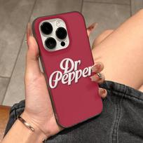 D-Dr Pepper Anime Phone Case For IPhone 17 16 15 14 13 12 11 Corrugated Frosted Soft Cover Anti-Slip iPhone 13pro max brown