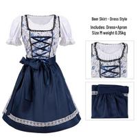 Europos & Amerikos Oktoberfest Kostiumas V formos iškirpte Cosplay Suknelė Yra Sandėlyje S gray