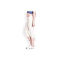 Lyra Women Solid Premium Cotton Capri Cream L kreminė