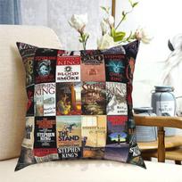 Stephen King Novels Pillow Case Printed Home Soft Throw Pillow Stephen King Novels Fashion New York Pattern London Paris 30X30CM black