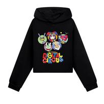 5695 Kids Girls The Amazing Digital Circus Printed Hooded Sweatshirt Long Sleeves Hoodies 170cm juoda
