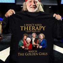 Golden Girls Signature Heavy Cotton Black T Shirt Vintage Streetwear Comfortable Breathable Designer Clothes Soft Homme L black