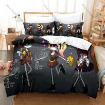 Futuristic Killer Worker Drone Graphic Murder Drones Bedding Set Duvet Cover With 2 Pillowcases Youth Bedroom Decor 140cmx200cm