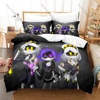 Futuristic Killer Worker Drone Graphic Murder Drones Bedding Set Duvet Cover With 2 Pillowcases Youth Bedroom Decor 135cmx200cm black