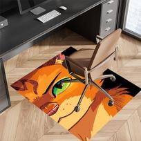 1pc Warrior Cats Print Area Rug - Soft, Washable Non-Slip Indoor Mat for Office Chairs, Living Room, Home Office Decorative Rug 50cmx80cm