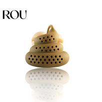 Poo Turd formos silikoninis arbatos sietelis Filtras Infuser Prank Trick Props Gėrimų įrankis ruda
