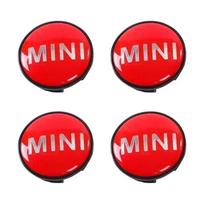 4 vnt. 54 mm 56 mm Automobilio ratlankio centrinės apdailos dangteliai Emblema Ženklelis BMW Mini Cooper One S JCW R55 R56 R57 R58 R60 F55 F56 Clubman red