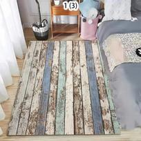 Vintage Wood Grain Area Rug Distressed Rustic Floor Mat Non Slip Washable Retro Carpet for Living Room Bedroom Minimalist 60x90cm