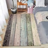 Vintage Wood Grain Area Rug Distressed Rustic Floor Mat Non Slip Washable Retro Carpet for Living Room Bedroom Minimalist 40x60cm