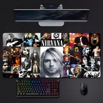 Classic Rock Band NNirvana Mouse Pad Large Gaming Mousepad With Stitched Edges Thickened Desk Mat Pc 800x400x2mm