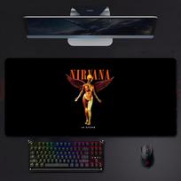 Classic Rock Band NNirvana Mouse Pad Large Gaming Mousepad With Stitched Edges Thickened Desk Mat Pc 800x400x2mm