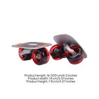 Wheeled Slide Board Maneuverable with Aluminum Deck NonSlip Skateboard for black