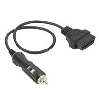 OBD2 Male to Cigarette Lighter Cable Emergency Power Supply Memory Saver Diagnostic Adapter Cable gray
