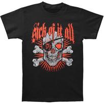 Vyriški marškinėliai „Sick Of It All“ su kaukolėmis ir kryžais Juodi 4XL gray