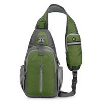 Outdoor new breast bag crossbody ultra-light storage sports outdoor mobile phone bag anti-splashing fashion shoulder bag žalia