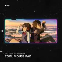That Say Your Name  Mouse Pad RGB Pc Gamer Keyboard LED Glowing mause pad Mats Rubber Cute Cartoon Gaming Computer csgo lol pubg RGB600x300x3mm gray