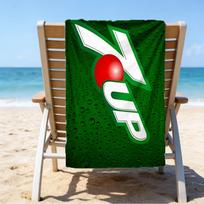 Refreshing 7-up On A Hot Day Microfiber Beach Towel, Lightweight And Quick-Dry, for Summer Travel, Beach Essential, Swimming Pool Outdoor 70cmx140cm(27x55inch)