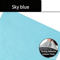 0,8 mm itin storas lipnus PU odos taisymo lopas Sofos, kušetės, automobilio sėdynės pagalvėlės įplyšimo, skylės, nudegimo pataisymas Lipdukas Universalus baldų vinilo apvyniojimas 50*137cm dangaus mėlyna spalva
