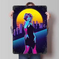 Tina Turner Retro Metal Poster Customized Wall Art Retro Vintage Tinplate Signs for Room Ornaments Decoration Garage Decorations 30x40cm(11.8x15.7inch) yellow