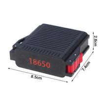 Impact Resistant 18650 Battery Storage Case Waterproof with Secure Lock for Outdoor Camping Hiking Trips A2 black