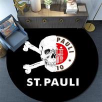 FC St. Pauli,Round Area Rug,Carpet Rug for Living Room Bedroom Sofa Playroom Decor,Non-slip Floor Mat 100cmx100cm
