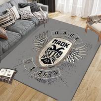 PAOK Flannel Pattern Square Carpet,Area Rug,Carpet Rug for Living Room Bedroom Sofa Playroom Decor,Non-slip Floor Mat 70x100cm( 27x39in )