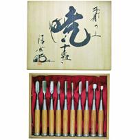 Kawasei Cutlery Industry Akatsuki Wood Carving Chisel Set of 10