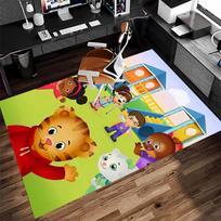 1pc Daniel Tiger's Neighborhood Print Area Rug - Soft,Washable Non-Slip Indoor Mat for Office Chairs,Living Room,Home Office Decorative Rug 40cmx60cm