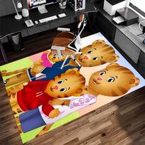 1pc Daniel Tiger's Neighborhood Print Area Rug - Soft,Washable Non-Slip Indoor Mat for Office Chairs,Living Room,Home Office Decorative Rug 50cmx80cm