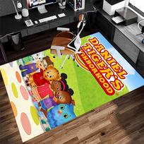 1pc Daniel Tiger's Neighborhood Print Area Rug - Soft,Washable Non-Slip Indoor Mat for Office Chairs,Living Room,Home Office Decorative Rug 80cmx120cm