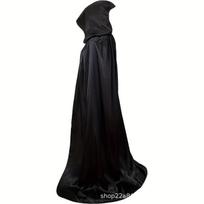 Zoro kostiumo apsiaustas suaugusiems Helovino Cosplay vakarėliui, scenos pasirodymui, superherojų vaidmenų žaidimui, su gobtuvu arba paprastas apsiaustas 110cm black