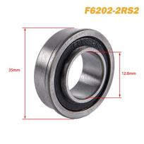 Guolis F6202 F6202RS F6202-16-2RS 13x35x11MM Flanšinis ABEC-1 Miniatiūrinis Gilios Vagos Sodo Vežimėlio Rutulinis Sandarus Vežimėlio Guolis