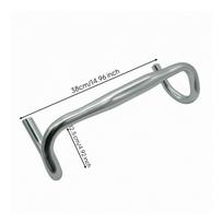 Drop Bar with 31.8mm Clamp Compact Road Bent Handlebar Easy Install 380MM sidabras