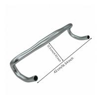 Drop Bar with 31.8mm Clamp Compact Road Bent Handlebar Easy Install 420MM sidabras