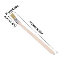 New Long Handle Marine Paint Brush Solid Wood Handle Mixed Pig Mane Hair Wall Painting Brush Elbow Shape Clean Brush Arts Crafts