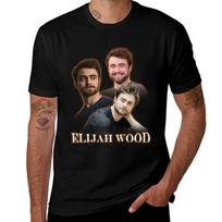 Daniel Radcliffe Elijah Wood Parody Tshirt Labor Work Casual Tshirt 4XL black