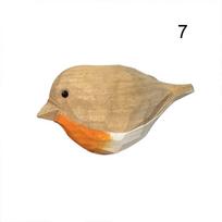 Handmade Wood Carving Bird Cute Wooden Bird Figurine Creative Small Bird Ornament  Birthday Gift 7