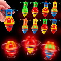 10-20Pc Glow Rotating Gyro Kid Toys Birthday Party Favor Gifts Kindergarten Guest Giveaways Christmas Gift Kids Gift Bag Fillers (As shown-6292)- red