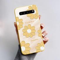 Samsung S10 5G dėklas Mielas panda silikoninis galinis dangtelis telefono dėklas Samsung Galaxy S10 5G G977N S 10 5G dėklams minkštas buferis Funda For Samsung S10 5G beige