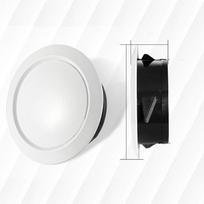 ABS Adjustable Air Vent White Round Soffit Exhaust Vent for Inline Duct Fan Outlet Vent 7.5-20cm Dia.200mm balta