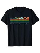 Vintage Game Controller Evolution Print T-and kids tshirt Men Women Loose Fit Cotton Short Sleeve Gaming Minimal Daily Fashion T and kids tshirts 140 black