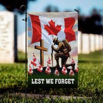 Canada Veteran Remembrance Day Lest We Forget ag Garden ag KKL 12x18inch red