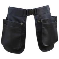 Multi-pocket Apron Belt Bag Black Tool Pouch Fashion Waist Pack  Camping 2pc Small Bags black