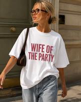 Wife of the Party Shirt, Bride to Be Comfort Colors Tee, Bachelorette Party Shirt, Engagement Gift, Bridal Shower Bride Top 110 black