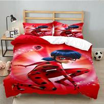 Miraculous Adventures 3PCS Bedding set,Ideal for 1pc Duvet Cover And 2pcs Pillowcases Perfect for Fan gift,Ideal for Bedroom, Dormitory 140cmx210cm